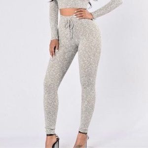 Fashion Nova Grey Wanderlust Leggings NWT